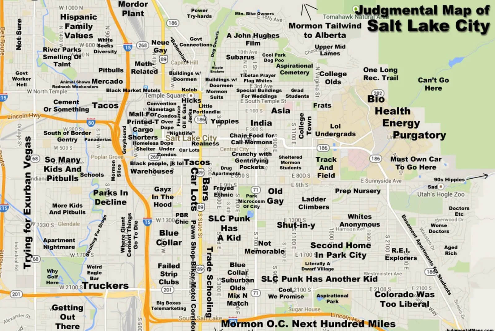 Map of Salt Lake City Map